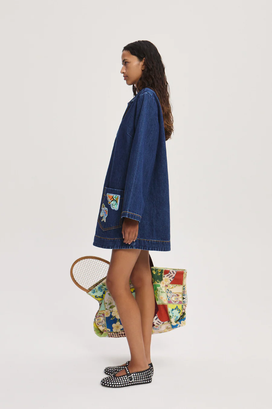 Speedy Denim Mini Dress Indigo - Image 3