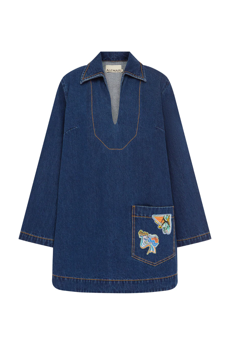 Speedy Denim Mini Dress Indigo - Image 4