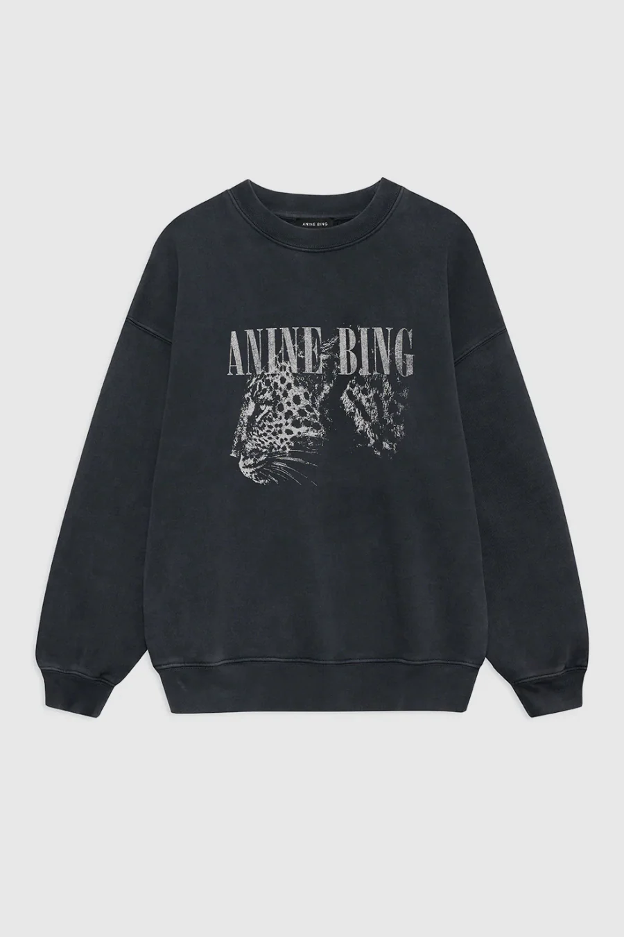 Spencer Sweatshirt Leopard Washed Black - Image 4
