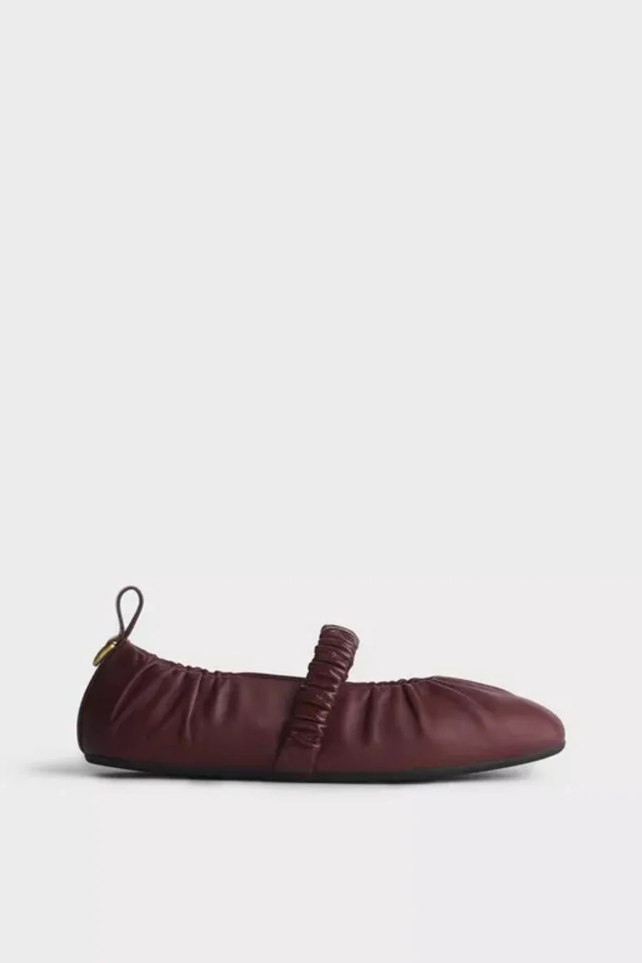 Spire Ruched Mary Janes Deep Plum