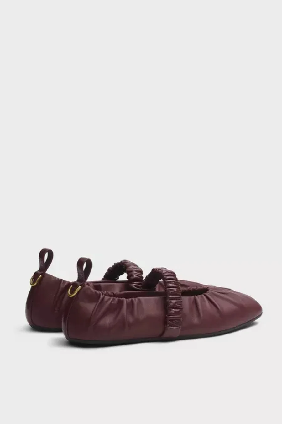 Spire Ruched Mary Janes Deep Plum - Image 3