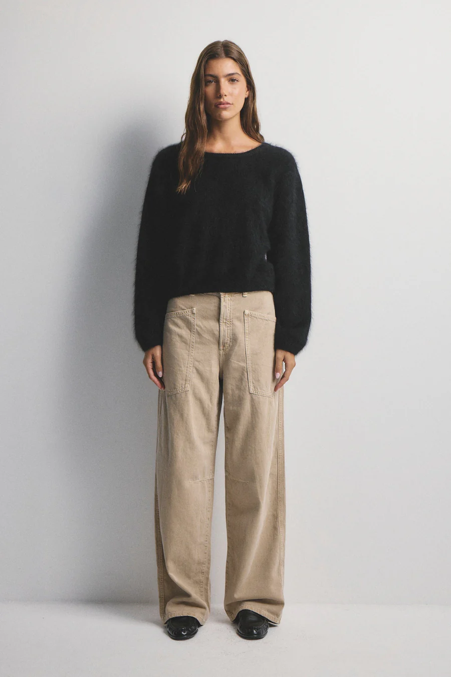 Stella Cashmere Boat Neck Knit Black