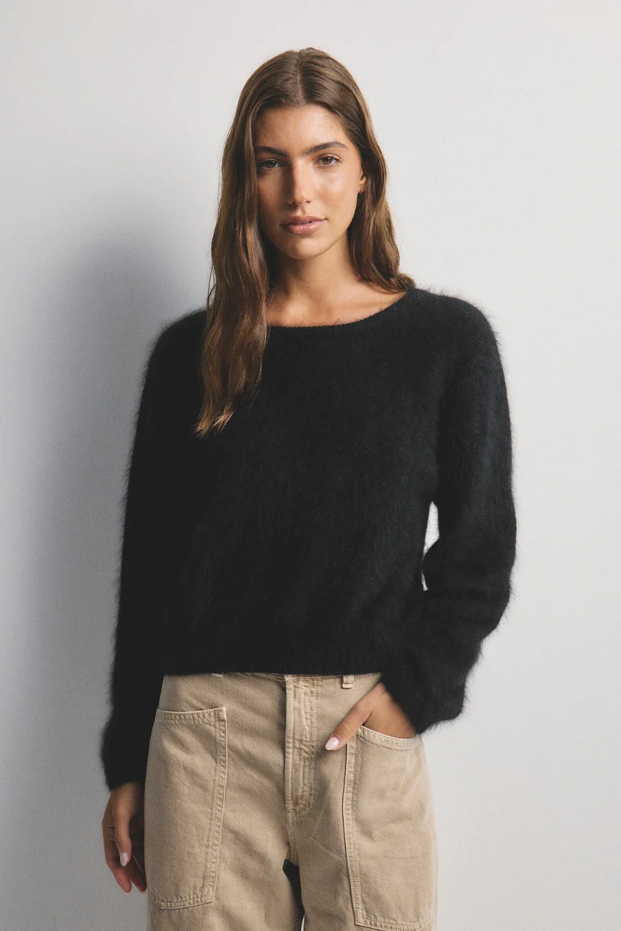 Stella Cashmere Boat Neck Knit Black - Image 2