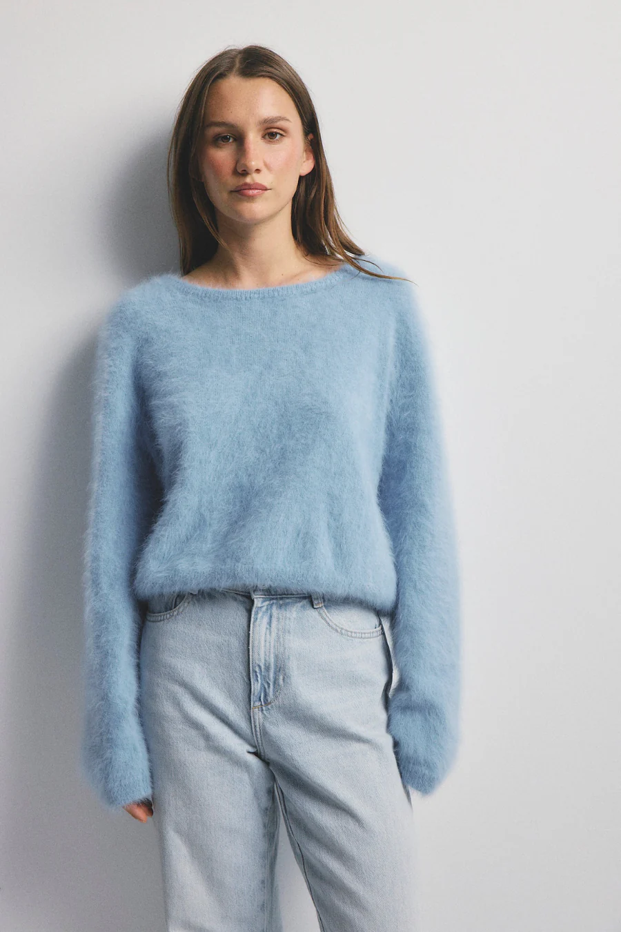 Stella Cashmere Boat Neck Knit Sky - Image 2