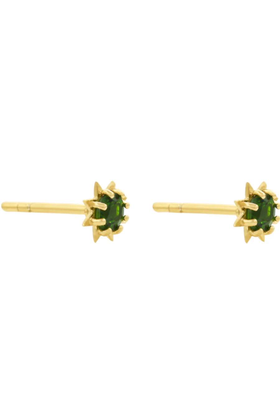 Stella Earrings Gold With Chrome Diopside - Image 2