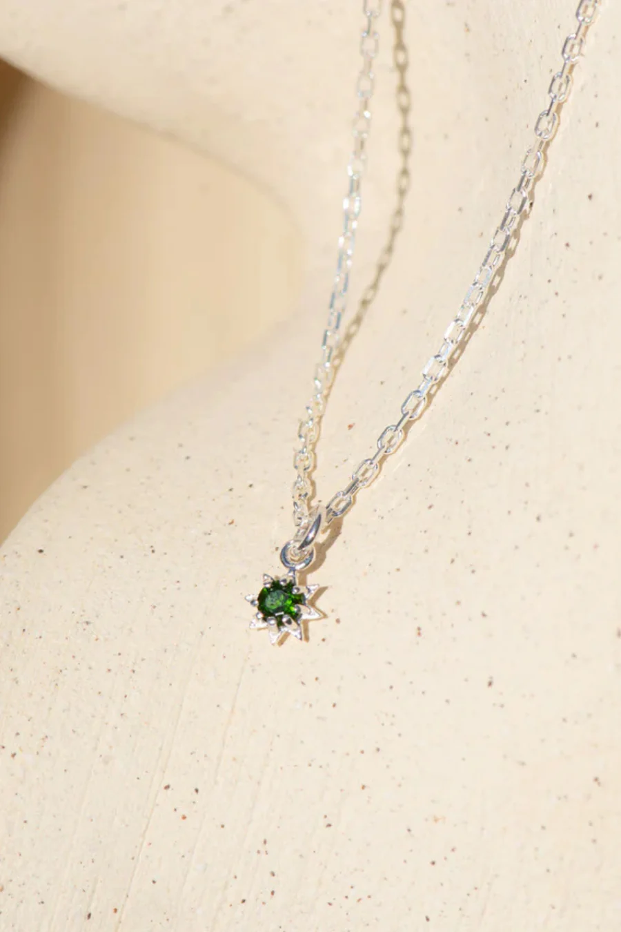 Stella Necklace Sterling Silver Chrome Diopside - Image 3
