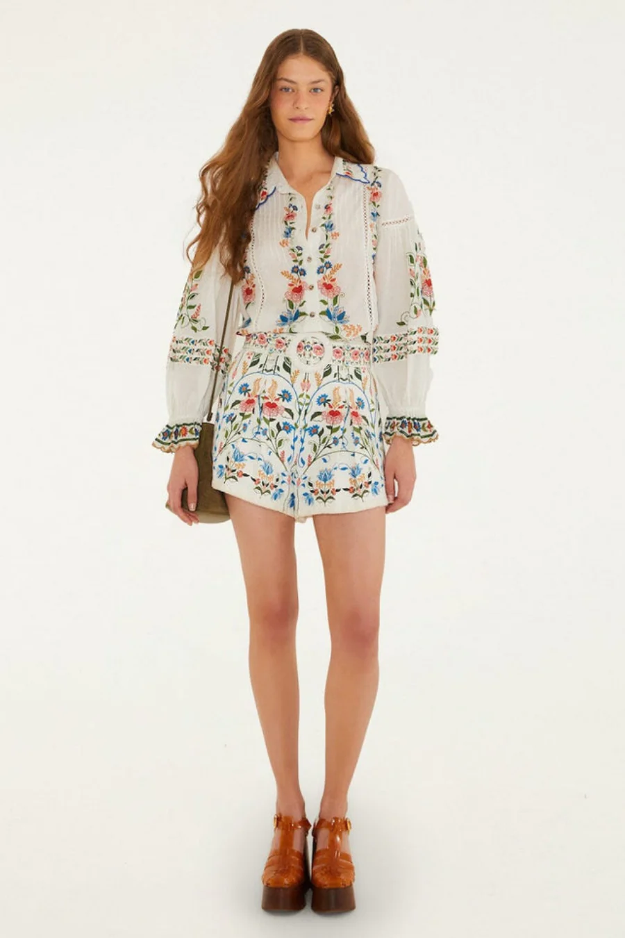 Stitched Garden Blouse Off-White