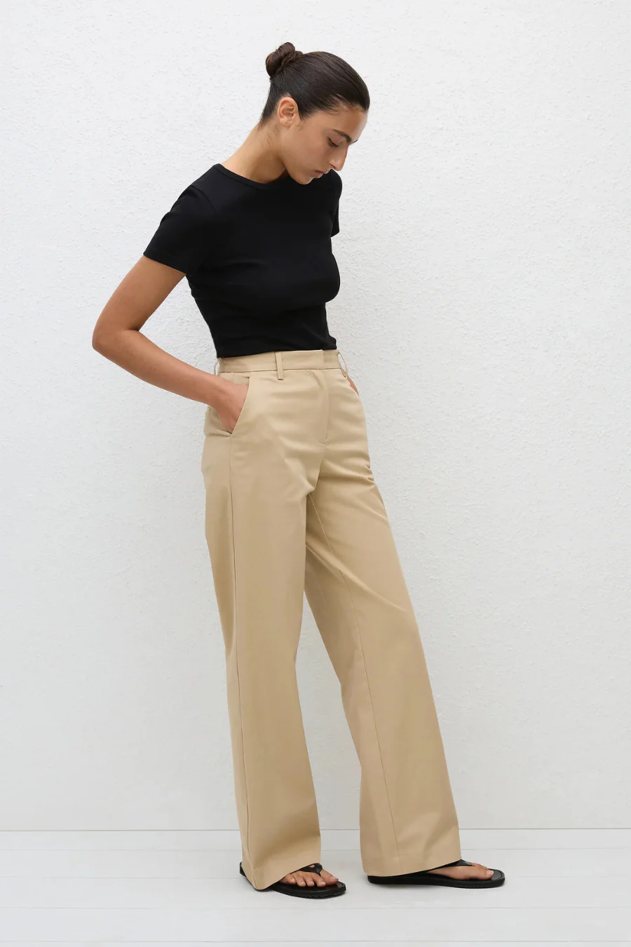 Straight Twill Trouser Sand - Image 3