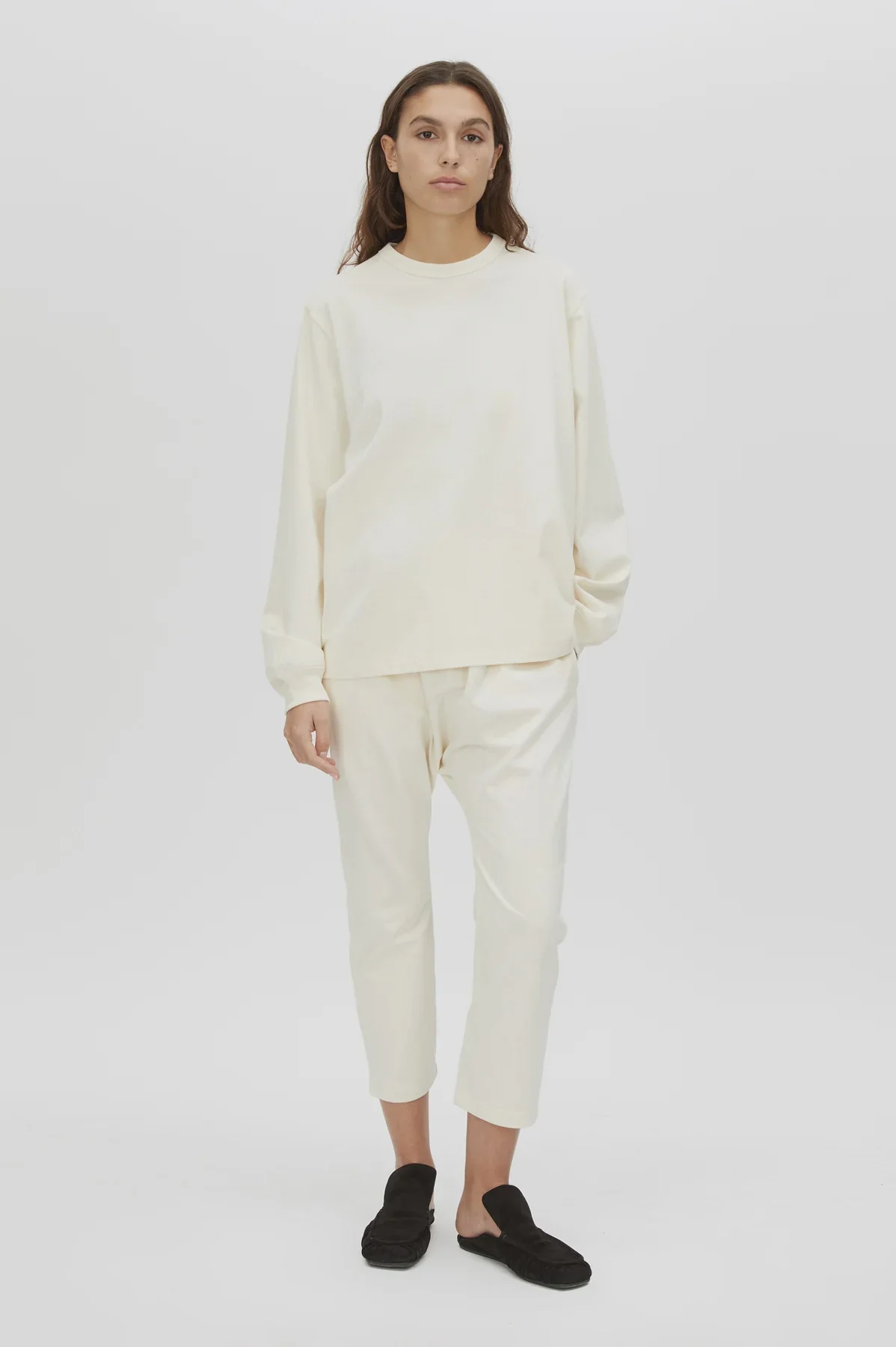 Studio Graphic Long Sleeve Top Winter White