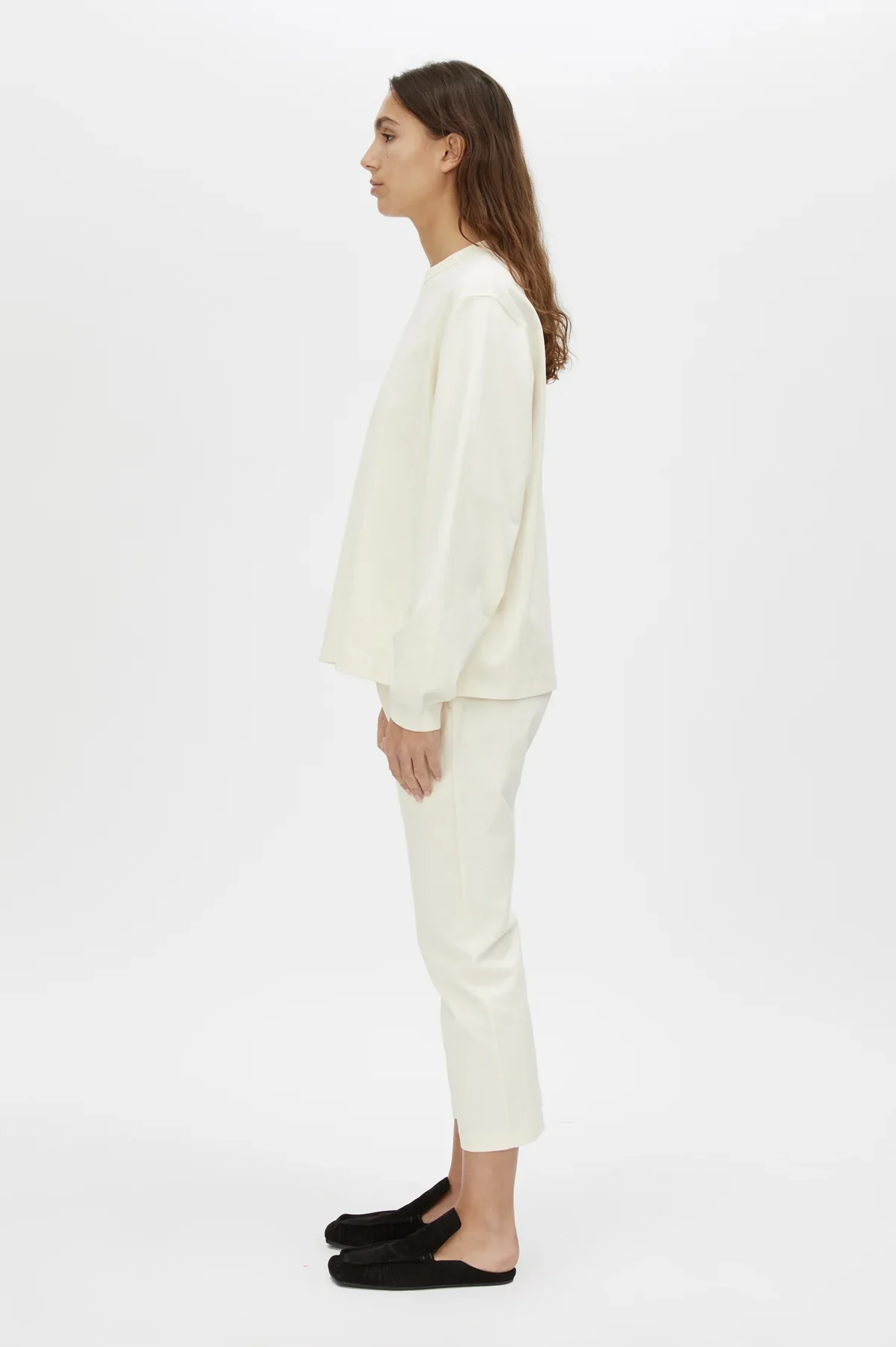 Studio Graphic Long Sleeve Top Winter White - Image 3