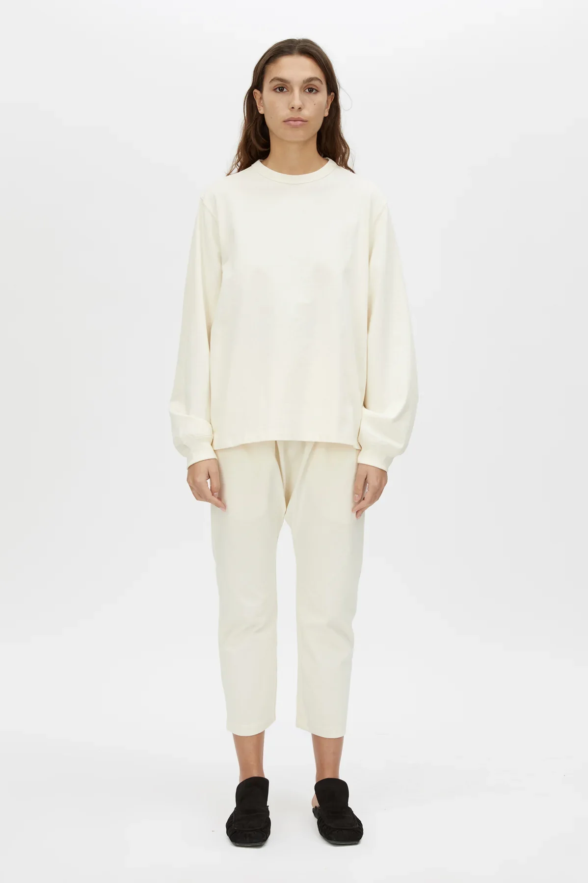 Studio Graphic Long Sleeve Top Winter White - Image 4