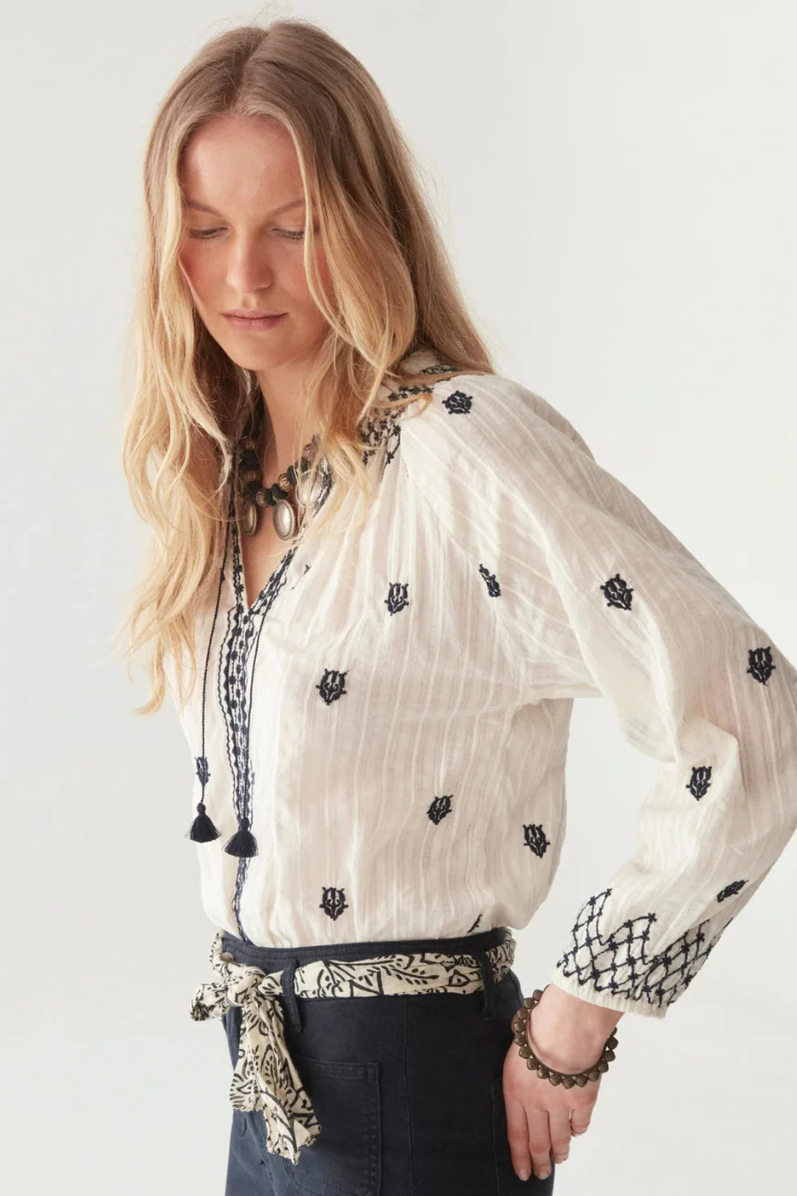 Sybille Blouse Blue Lagoon - Image 3