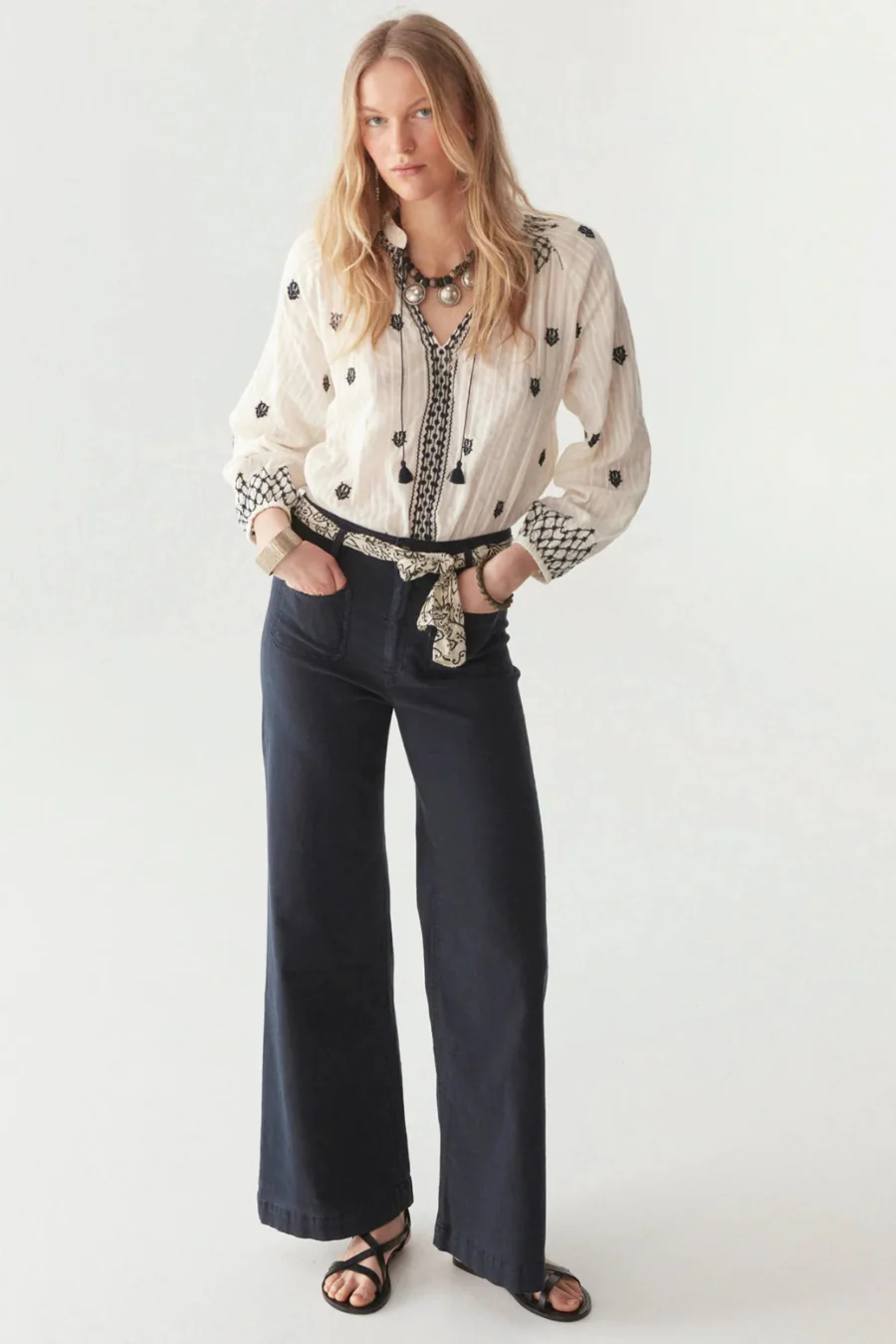 Sybille Blouse Blue Lagoon - Image 4
