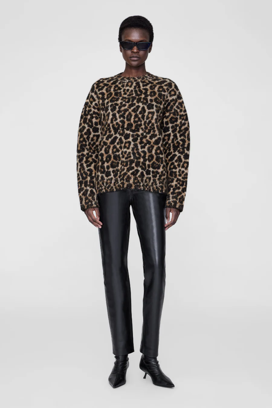 Sydney Crew Sweater Leopard