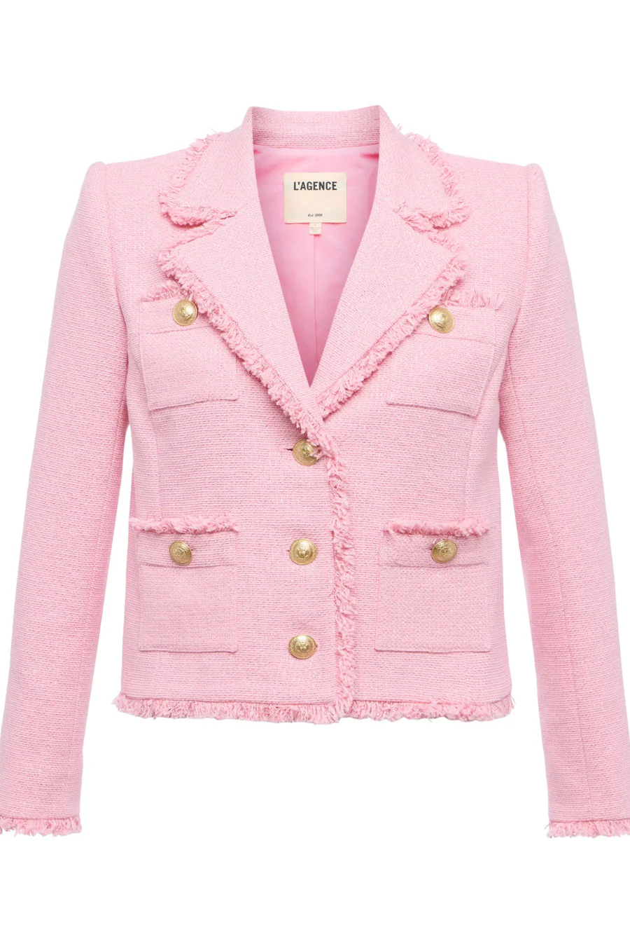 Sylvia Collared Jacket Pale Pink Gold - Image 4