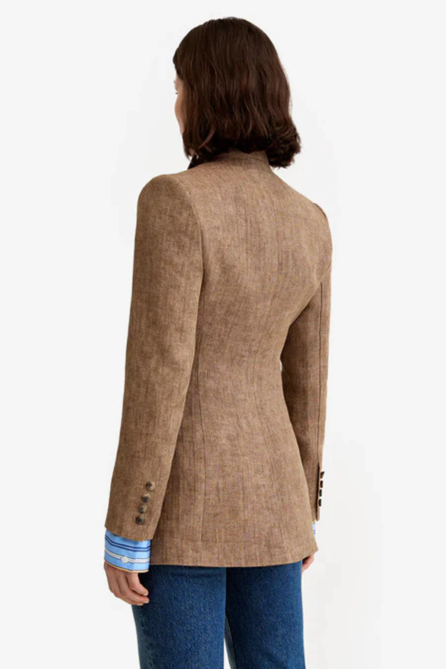 Tailored Boyfriend Blazer Burlap - Image 2
