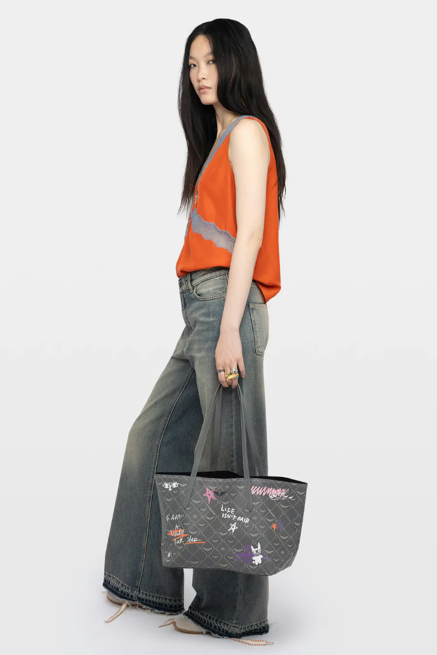 Tasao Silk Camisole Tangerine - Image 3