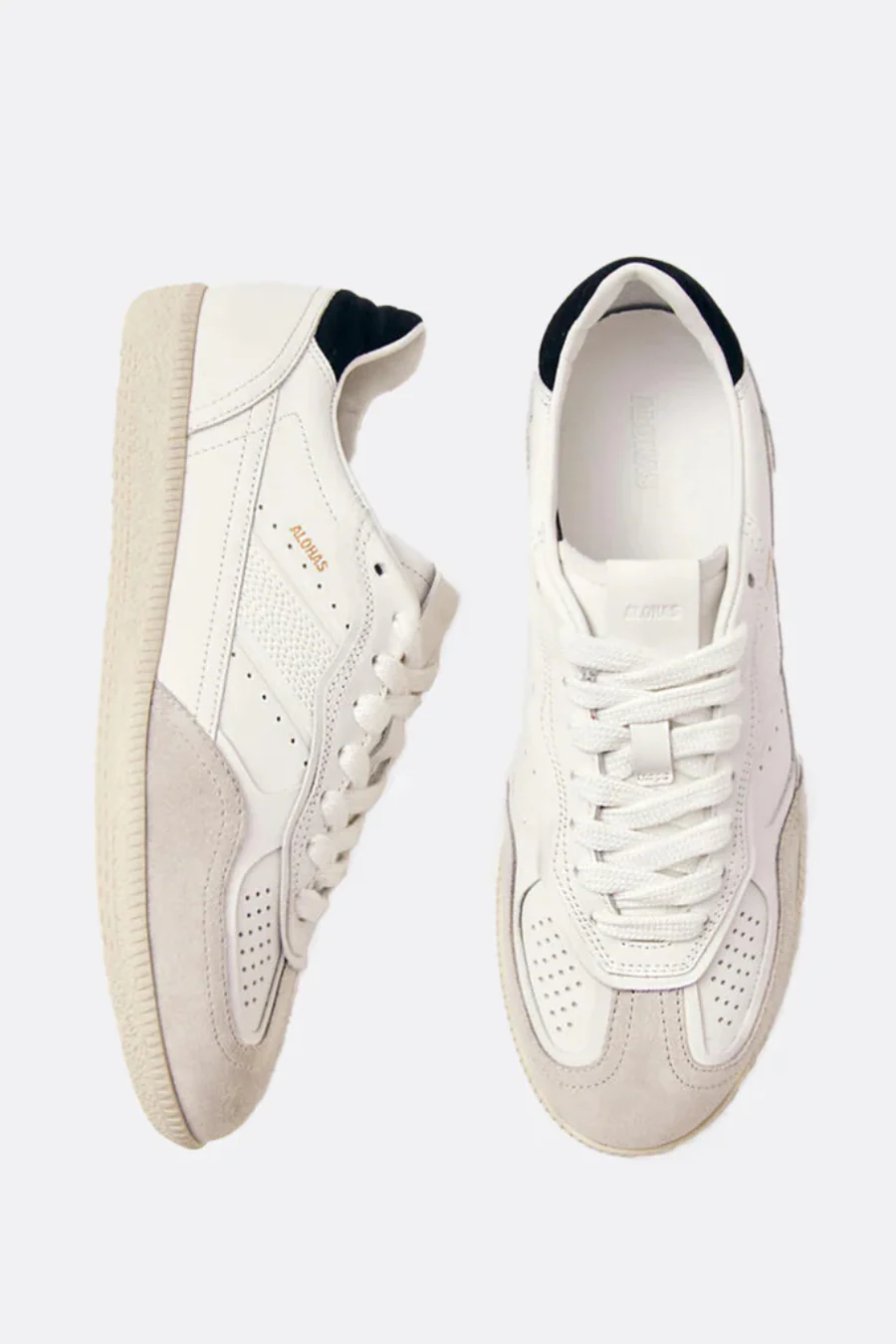TB 490 White Black Leather Sneakers - Image 2