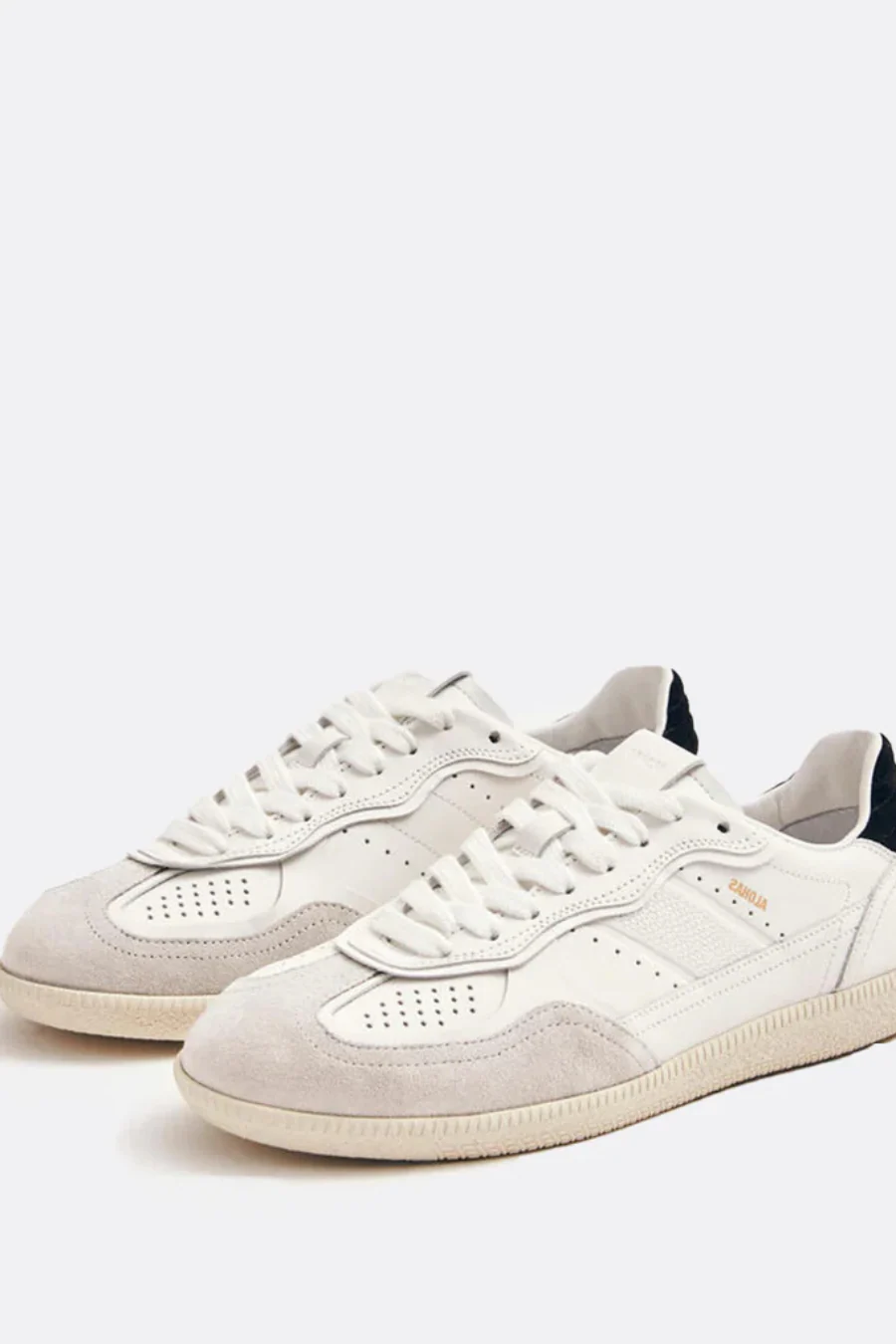 TB 490 White Black Leather Sneakers - Image 3
