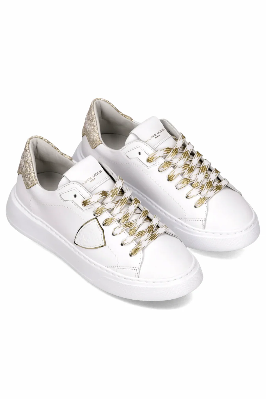 Temple Low Woman Veau Glitter Blanc - Image 2