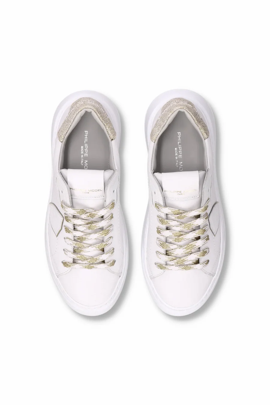 Temple Low Woman Veau Glitter Blanc - Image 3