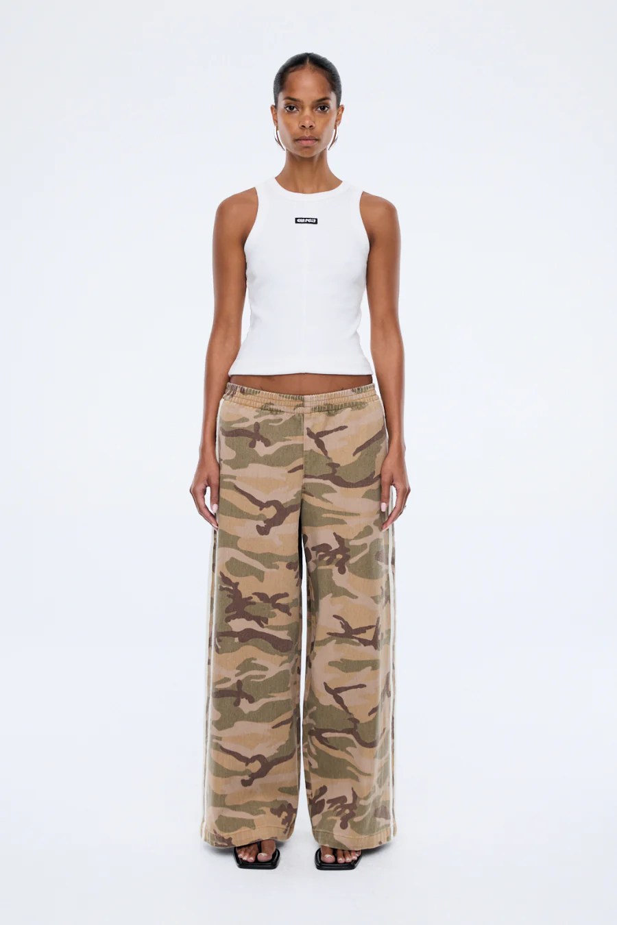 Tessa Wide Leg Pant Desert Camo