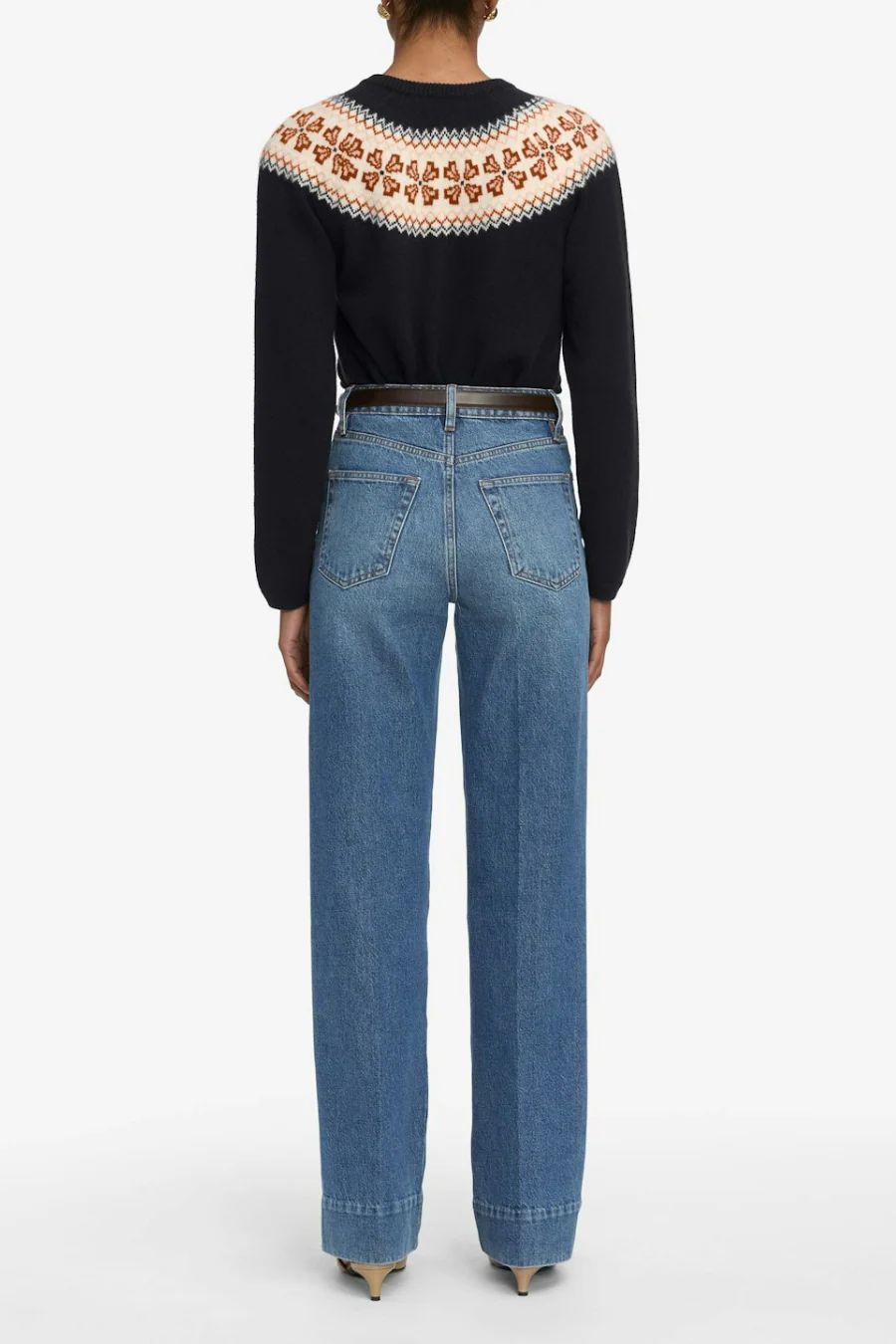 The Cashmere Fairisle Cardi Navy - Image 2