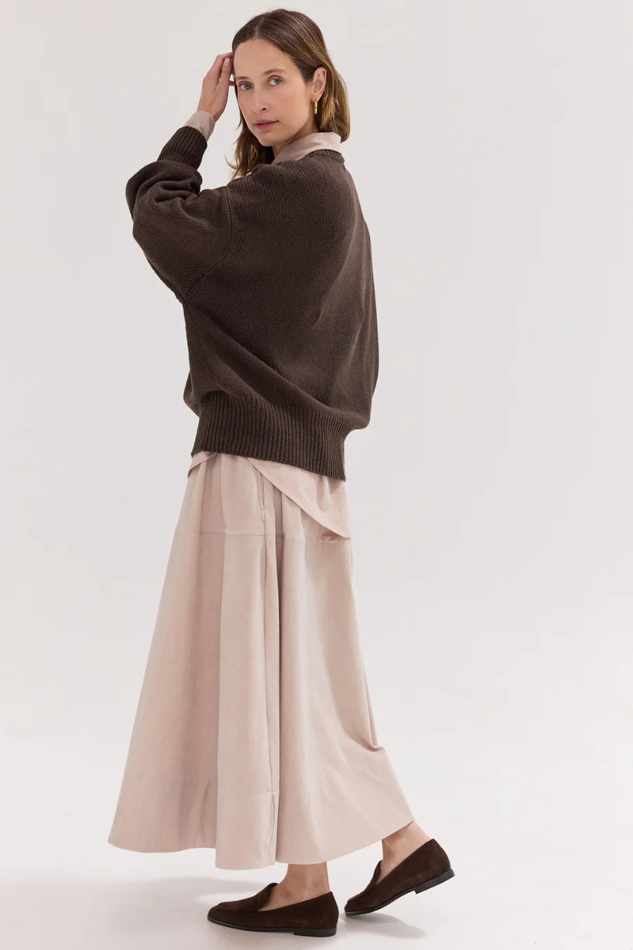 The Corduroy Maxi Skirt Limestone - Image 3