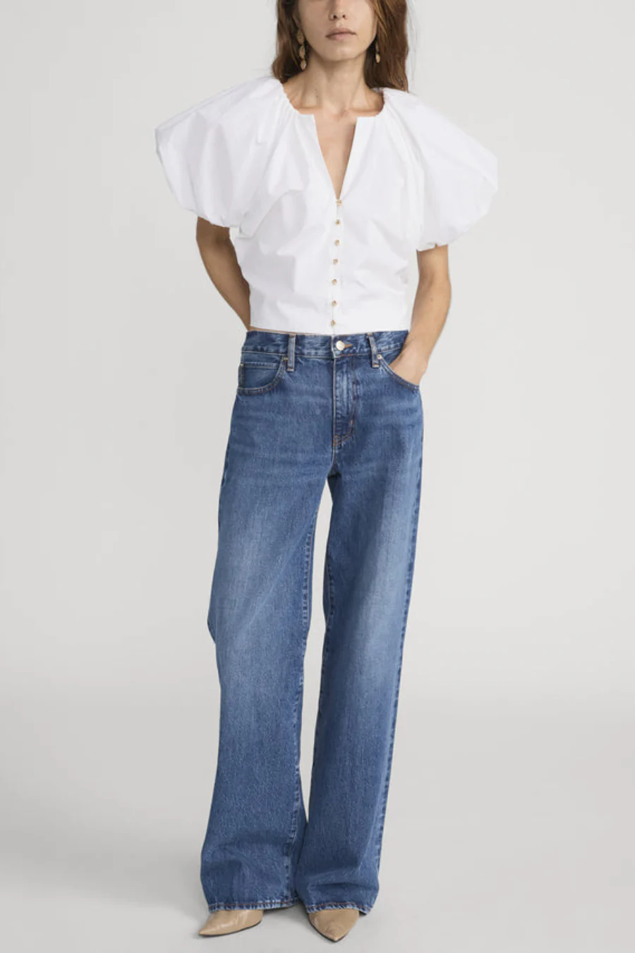 The Dramatic Sleeve Blouse White