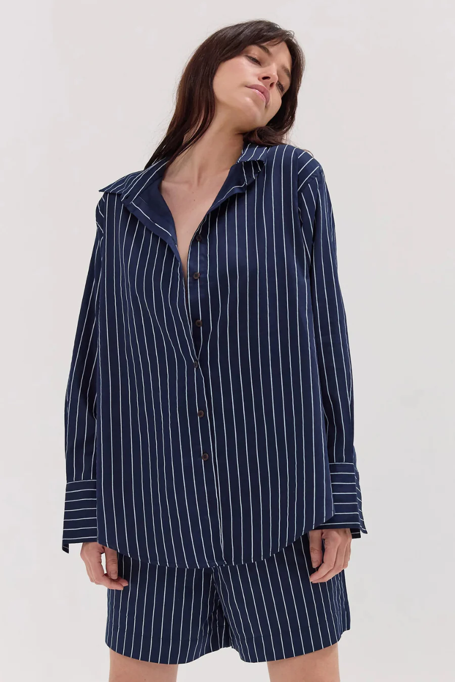 The Dropped Yolk Shirt | Navy & White