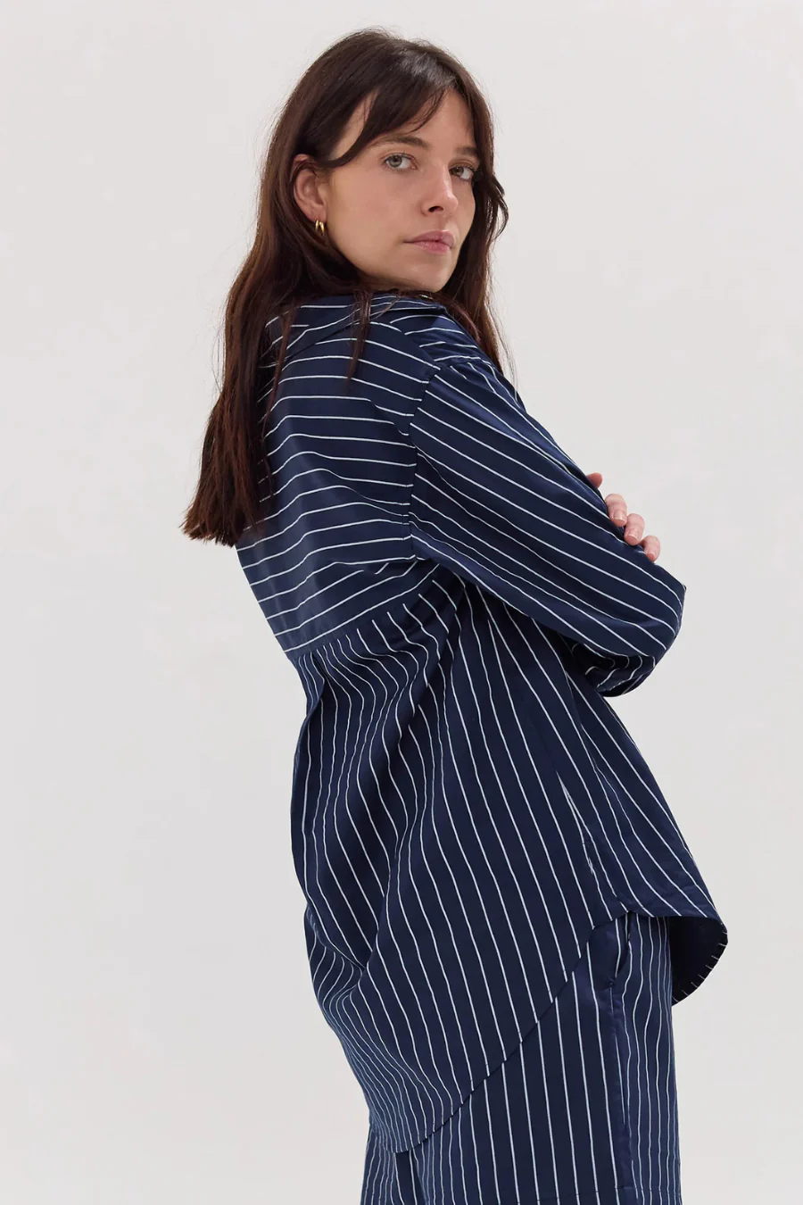 The Dropped Yolk Shirt | Navy & White - Image 3