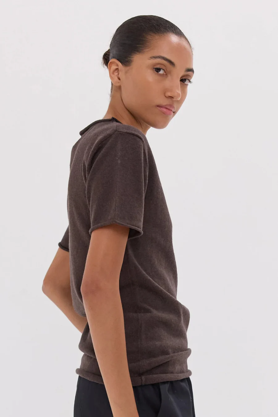 The Funnel Neck Tee Brazil Nut - Image 2