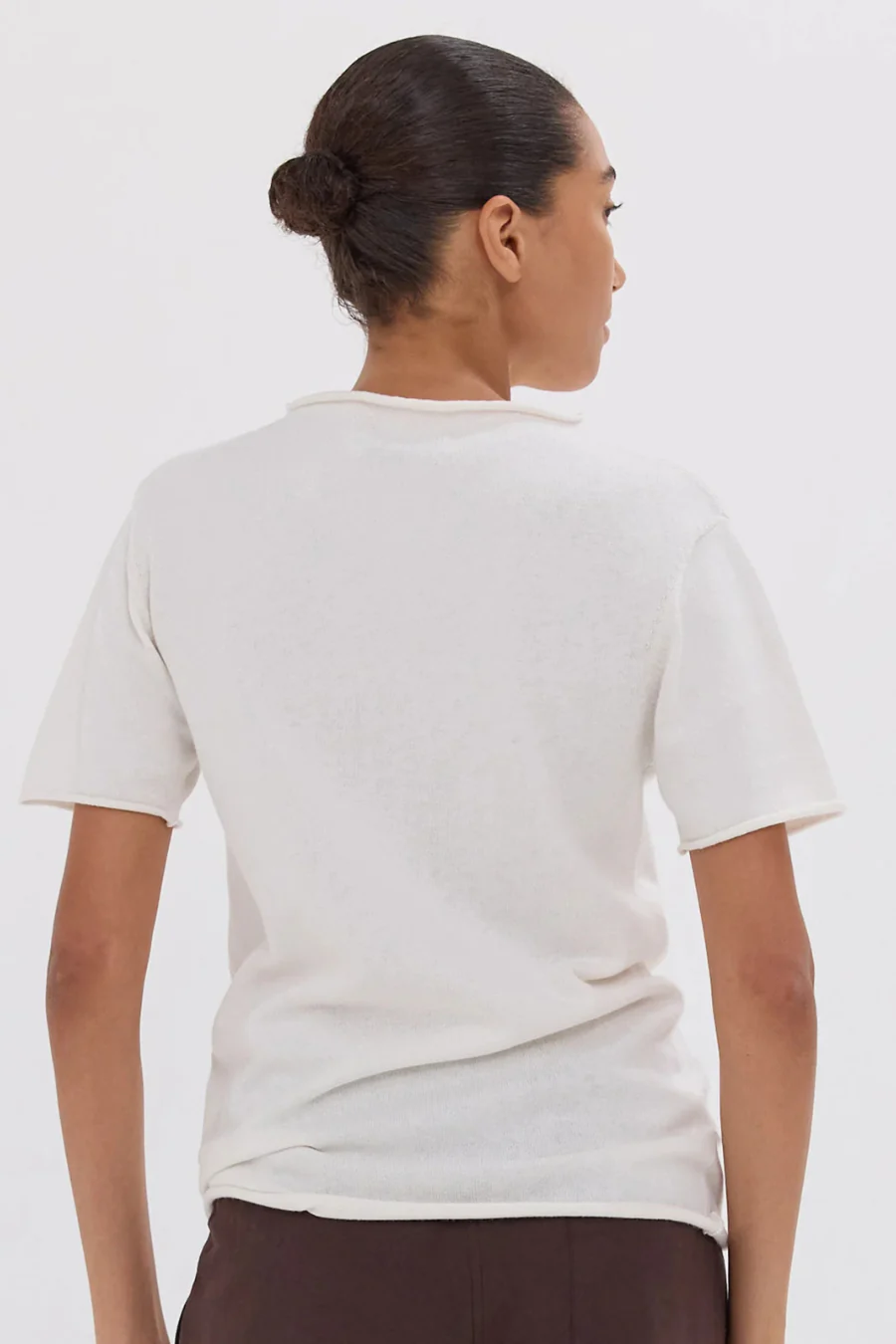 The Funnel Neck Tee White - Image 2