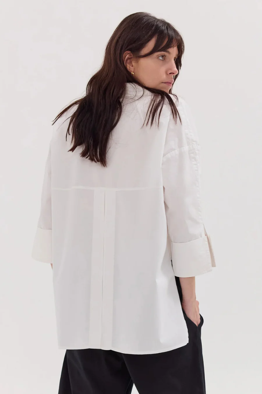 The Panelled Shirt White - Image 3