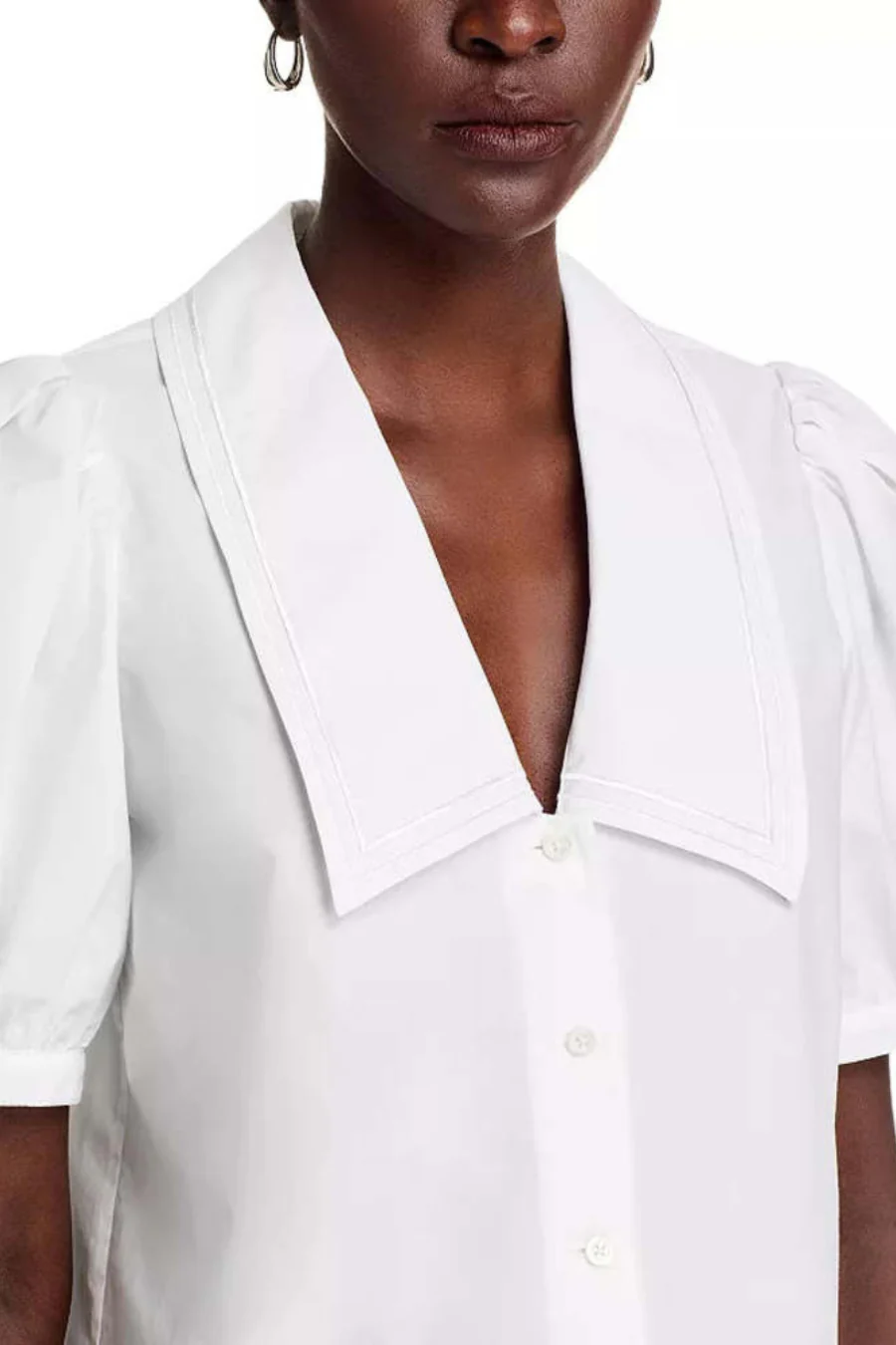 The Poplin Sailor Blouse White - Image 3