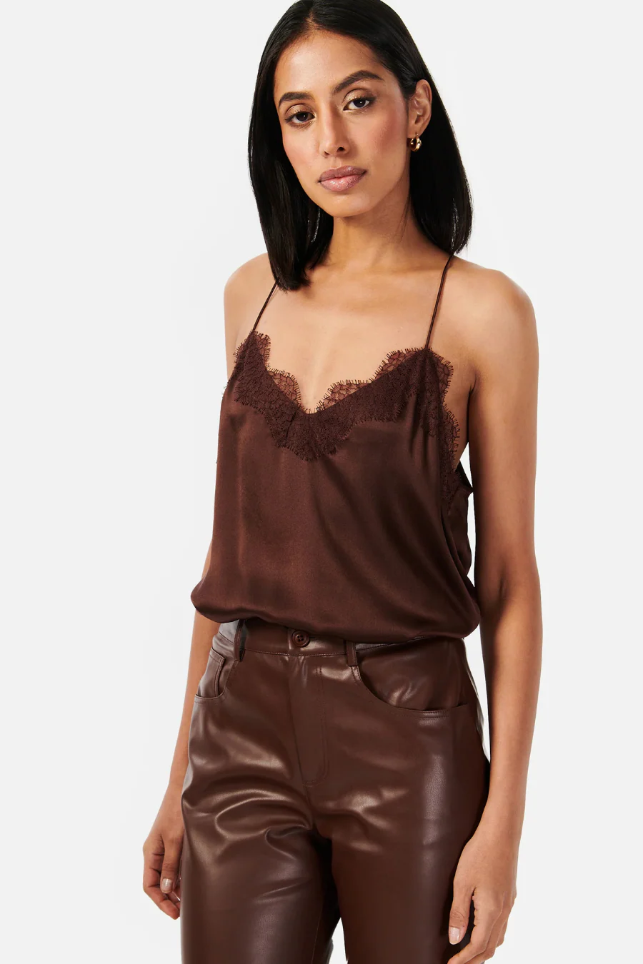 The Racer Charmeuse Cami Java - Image 3