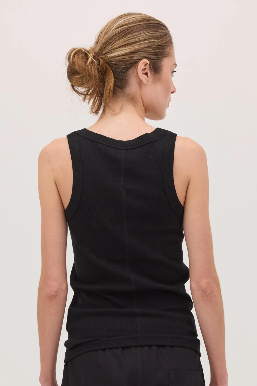 The Ribbed Tank Black - Image 2