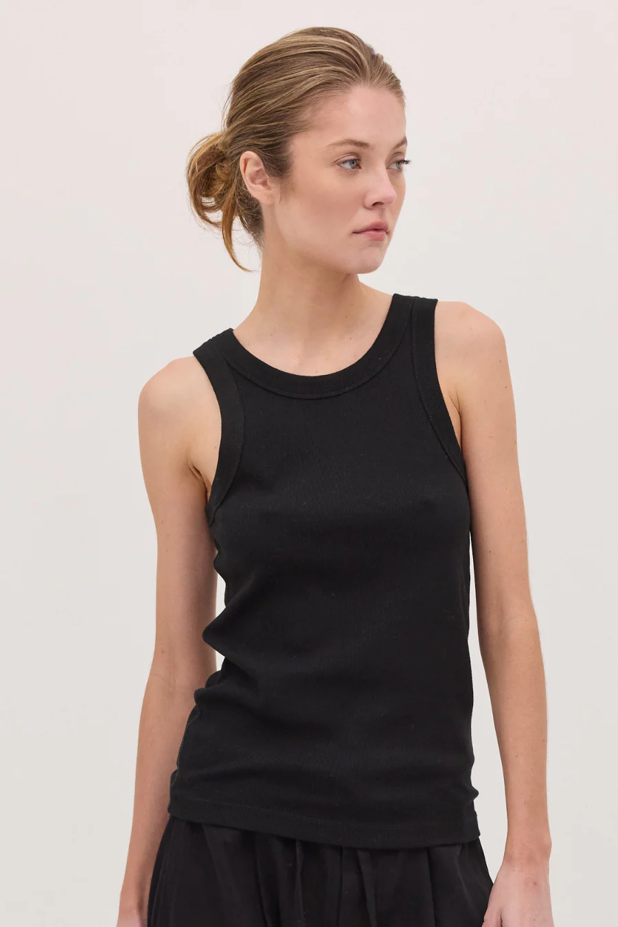 The Ribbed Tank Black - Image 3