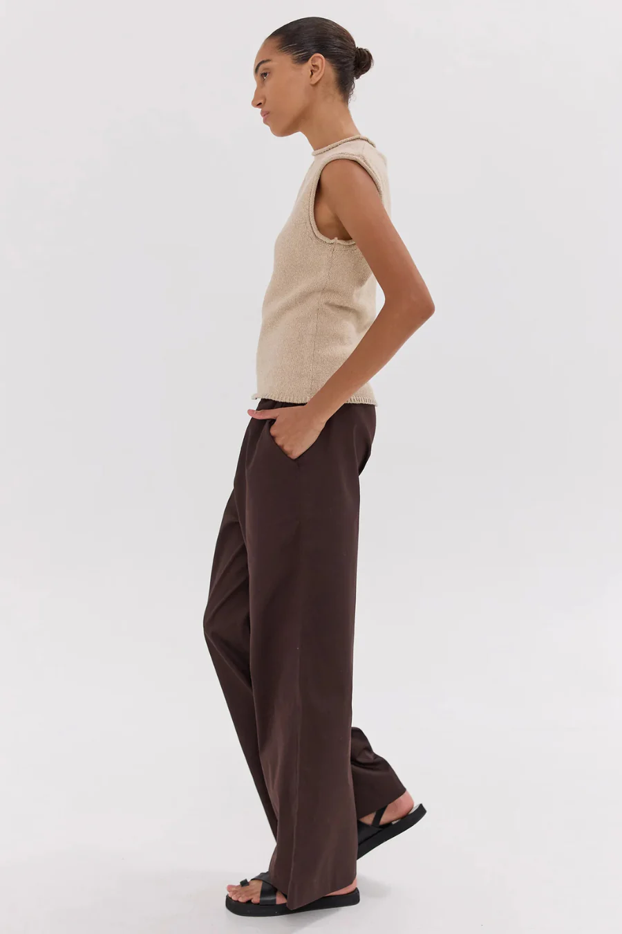 The Wide Leg Pant Brazil Nut - Image 3