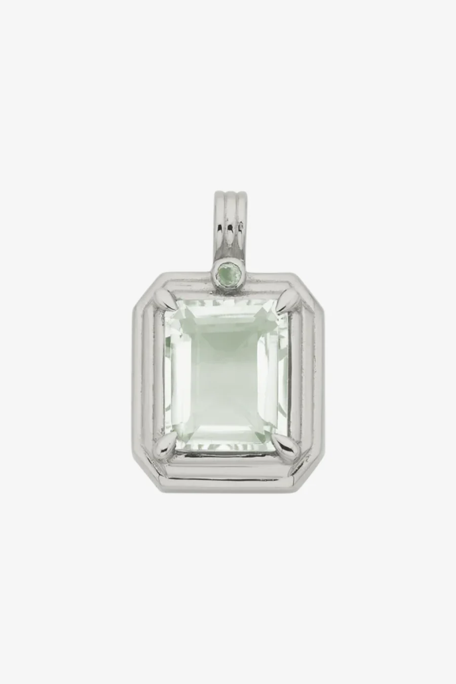 Thea Charm Silver Green Amethyst