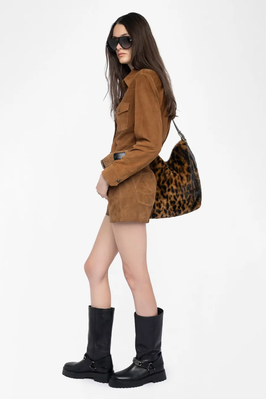 Thelma Suede Leather Shirt Daim - Image 3