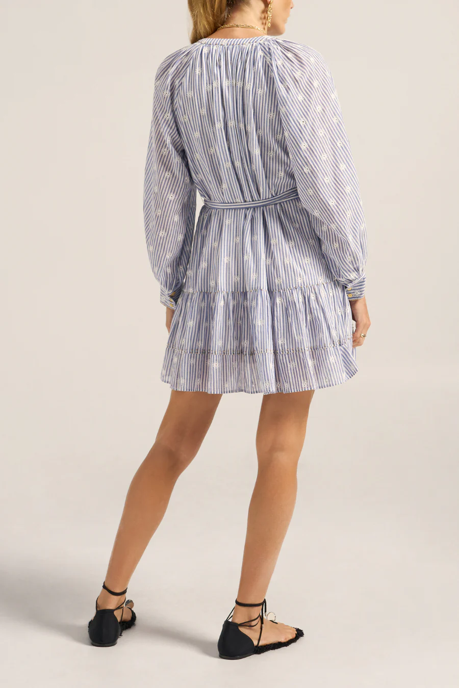 Thetys Dress Eyelet Stripe Voile - Image 3