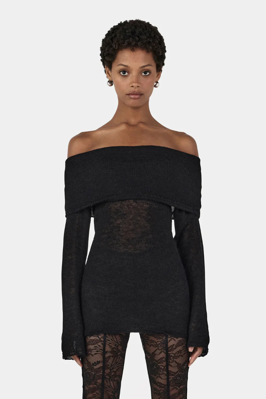 Tozzi Knit Top Black - Image 3
