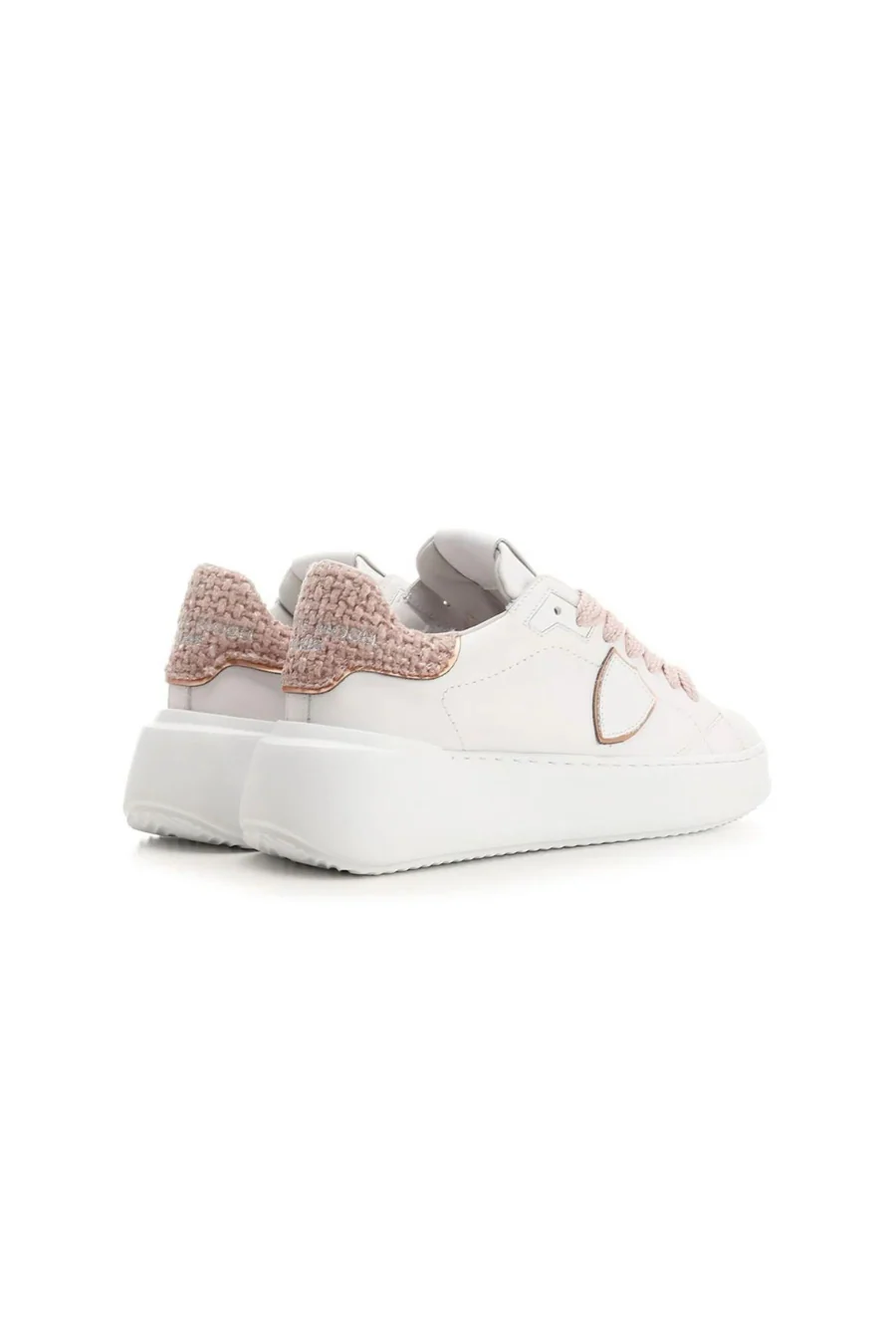 Tres Temple Low Woman Chenille Blanc Rose - Image 3