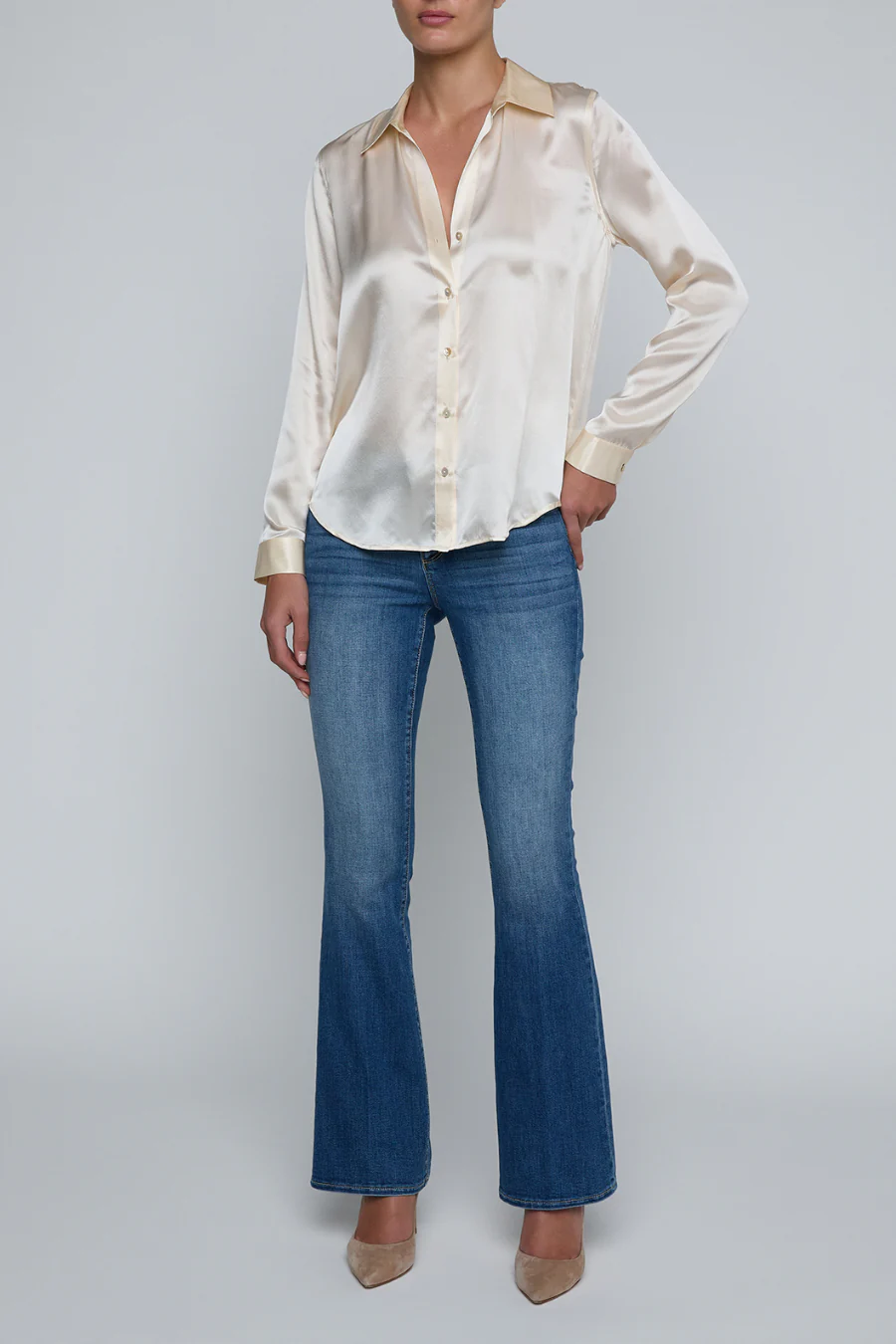 Tyler Long Sleeve Blouse Ecru