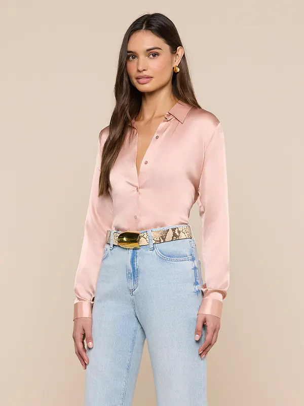 Tyler Silk Blouse Misty Rose - Image 3