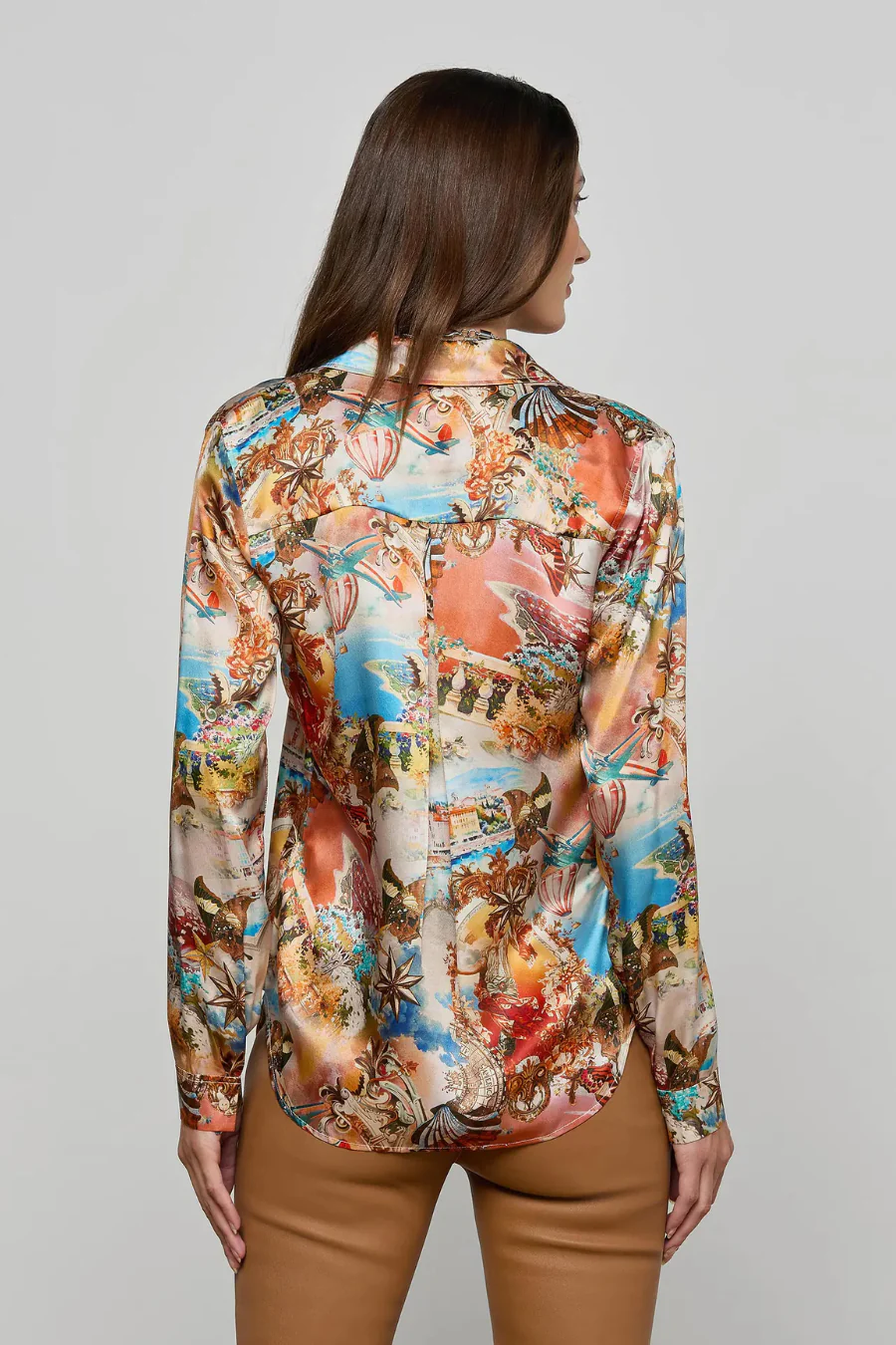 Tyler Silk Blouse Multi Collage - Image 3