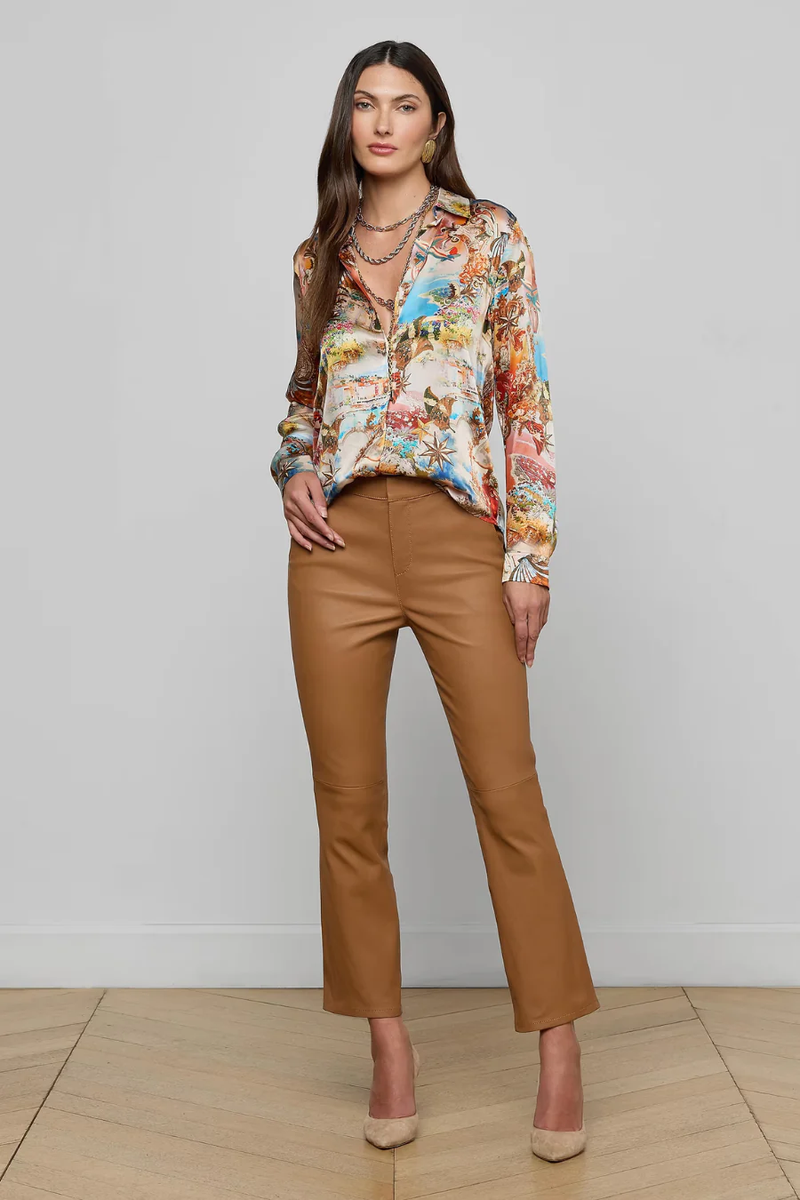 Tyler Silk Blouse Multi Collage - Image 4