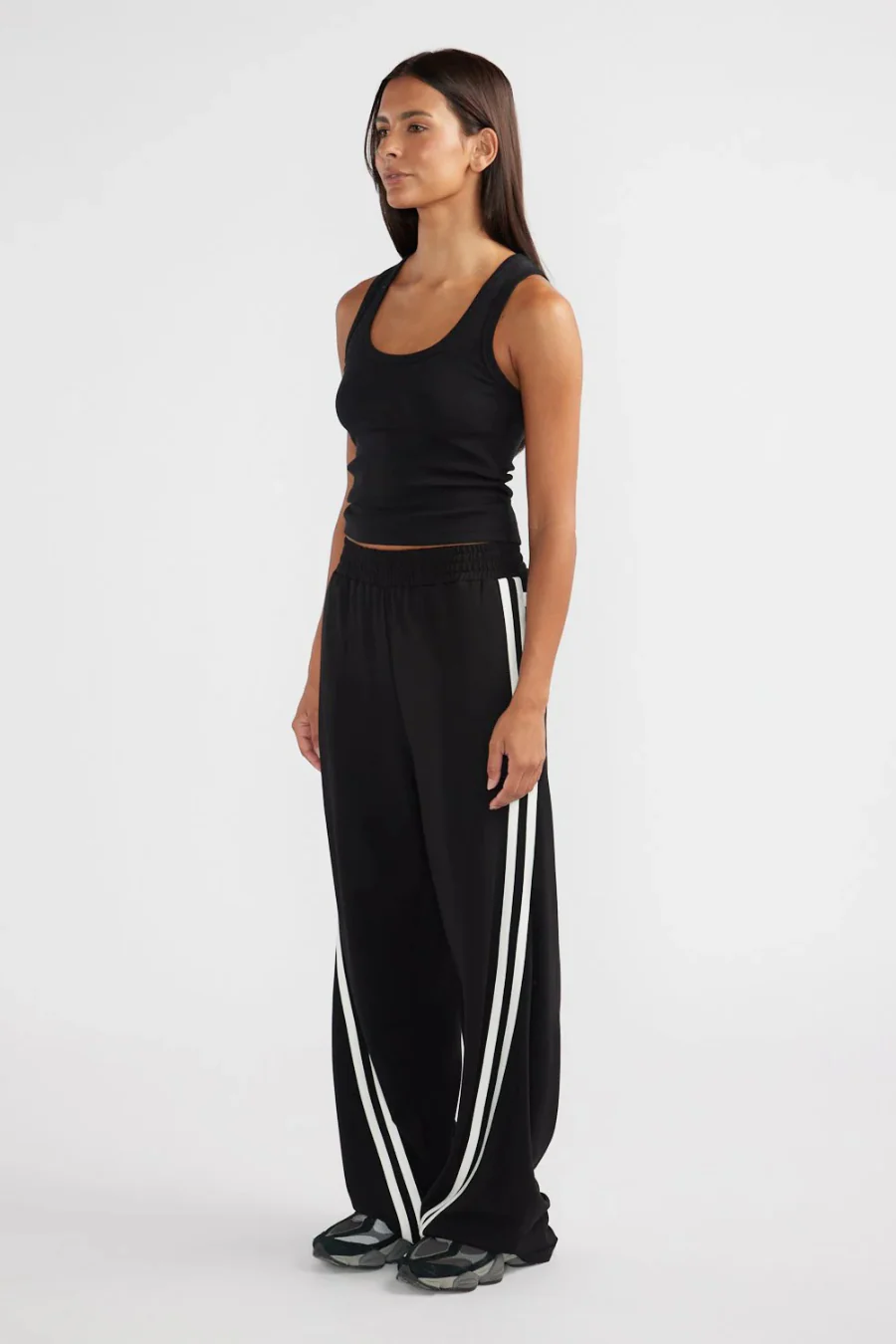 Valentina Stripe Pant Black/ Off White - Image 5