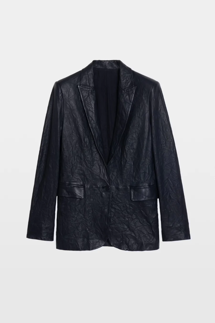 Valse Leather Blazer Encre - Image 4